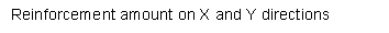 Reinforcement amount on X and Y directions