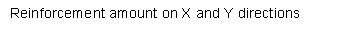 Reinforcement amount on X and Y directions