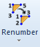 3. Renumber button