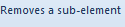 5. Removes a sub-element button