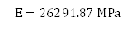 E=26291.87 MPa