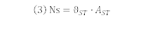 (3)  Ns=ϑ_ST�A_ST