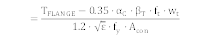 =(T_FLANGE-0.35ˇα_Cˇβ_Tˇf_tˇw_t)/(1.2ˇ√εˇf_yˇA_con )